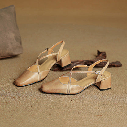 Gili | Women’s Leather Block Heel Sandals