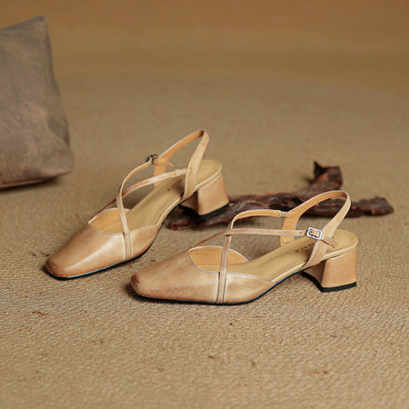 Gili | Women’s Leather Block Heel Sandals