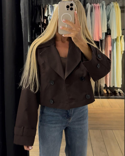Cillian | Women’s Cropped Double Breasted Trench Coat