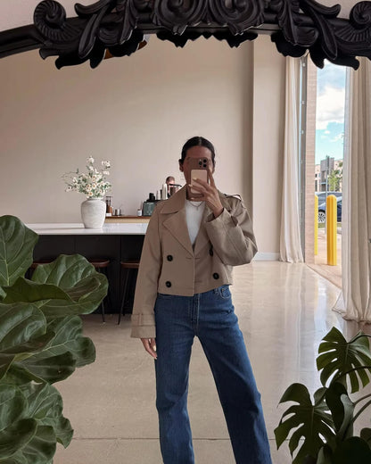 Cillian | Women’s Cropped Double Breasted Trench Coat