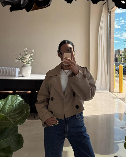 Cillian | Women’s Cropped Double Breasted Trench Coat
