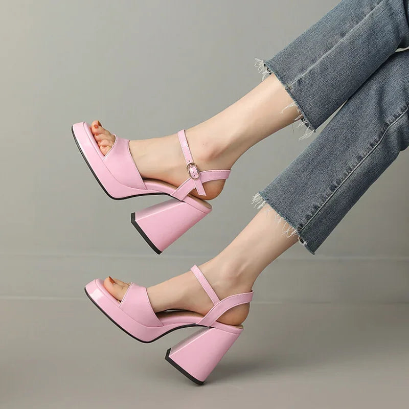 Valetta | Women’s Glossy Patent Leather Block Heels