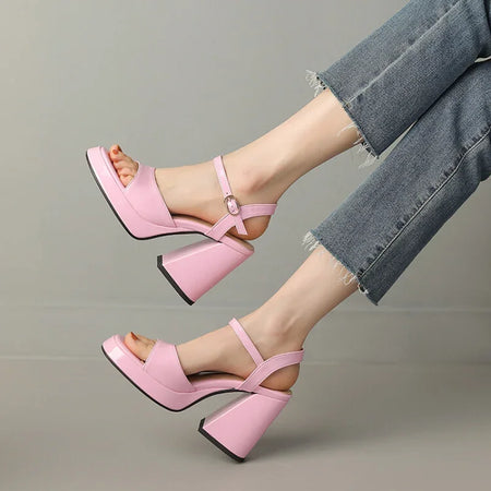 Valetta | Women’s Glossy Patent Leather Block Heels