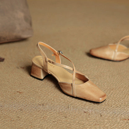 Gili | Women’s Leather Block Heel Sandals