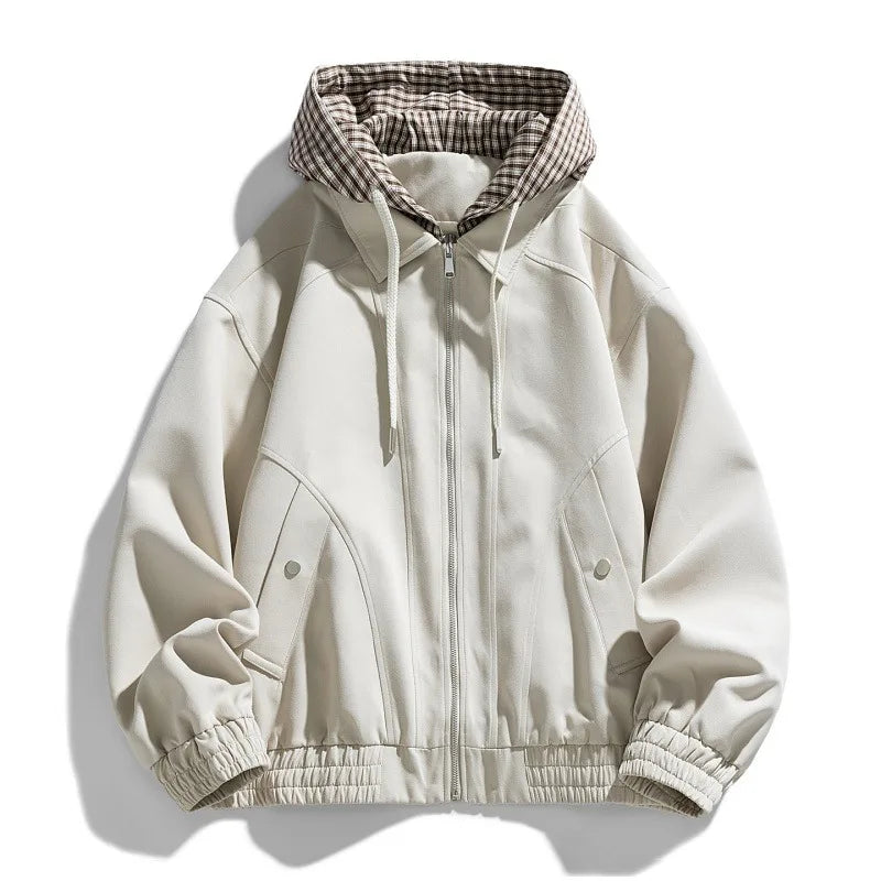 Harlow | Men’s Lightweight Plaid-Hood Jacket