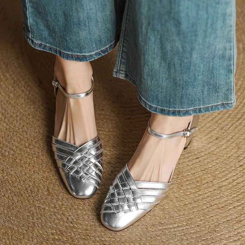 Avora | Women’s Leather Block Heel Sandals