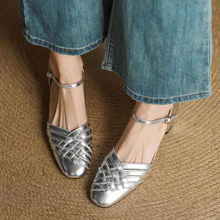 Avora | Women’s Leather Block Heel Sandals
