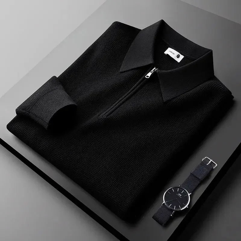 Owen | Men’s Hampton Waffle Knit Quarter-Zip Shirt