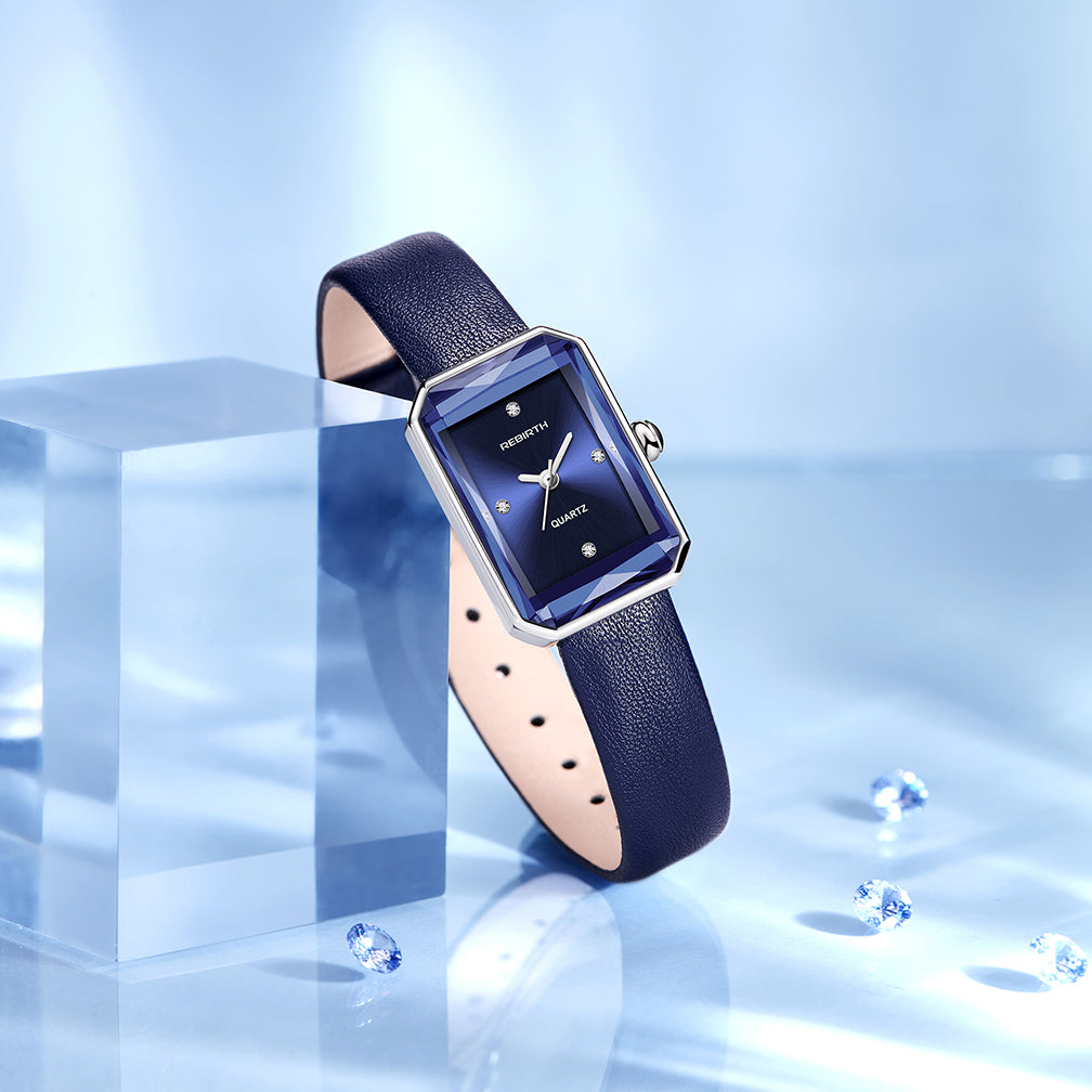 Graeme | Men’s Rectangular Leather Strap Watch
