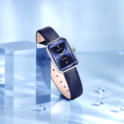 Graeme | Men’s Rectangular Leather Strap Watch