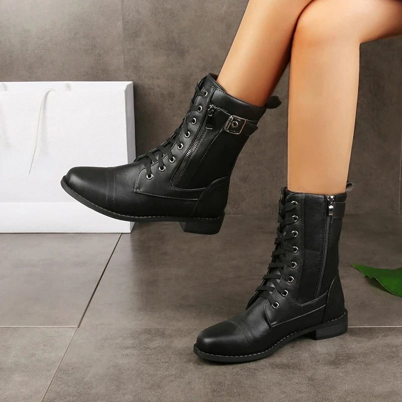 Mafie | Women’s Leather Lace-Up Boots