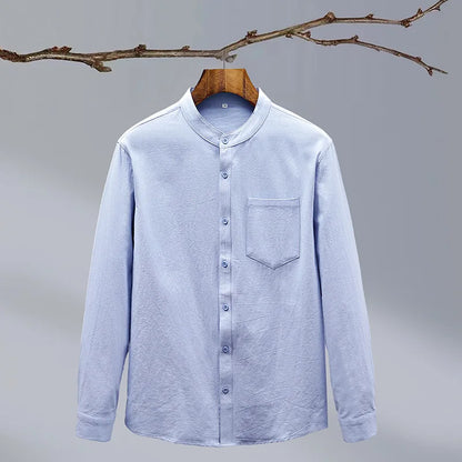 Nolland | Men’s Tailored Linen Blend Button-Up Shirt