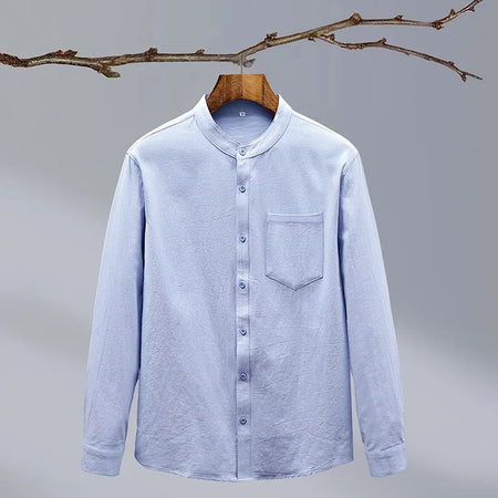 Nolland | Men’s Tailored Linen Blend Button-Up Shirt