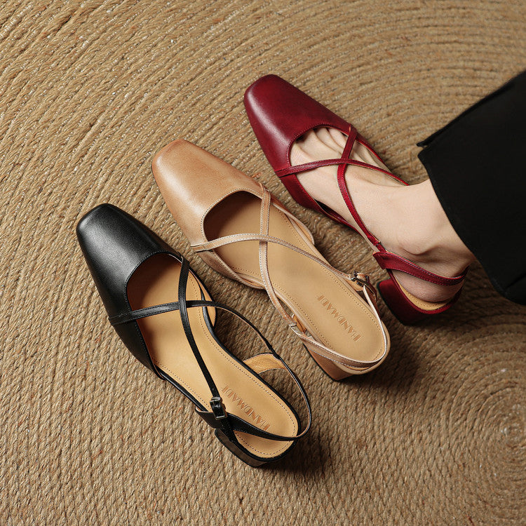 Gili | Women’s Leather Block Heel Sandals