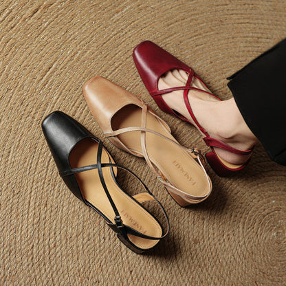 Gili | Women’s Leather Block Heel Sandals