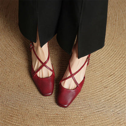 Gili | Women’s Leather Block Heel Sandals