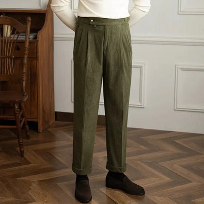 Norman | Men’s High-Waisted Corduroy Trousers
