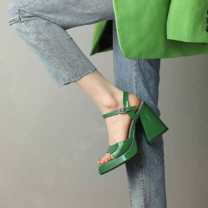 Valetta | Women’s Glossy Patent Leather Block Heels