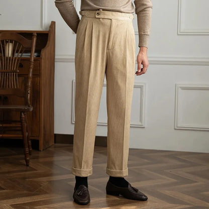 Norman | Men’s High-Waisted Corduroy Trousers