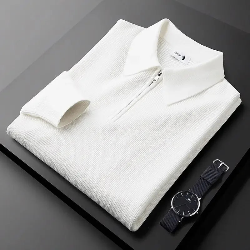 Owen | Men’s Hampton Waffle Knit Quarter-Zip Shirt