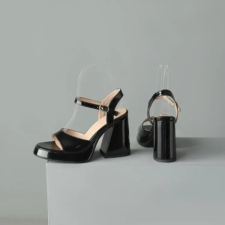 Valetta | Women’s Glossy Patent Leather Block Heels