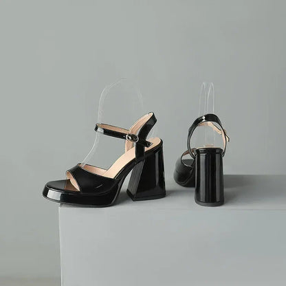 Valetta | Women’s Glossy Patent Leather Block Heels