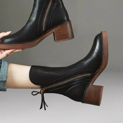 Zane | Women’s Leather High-Heel Ankle Boots