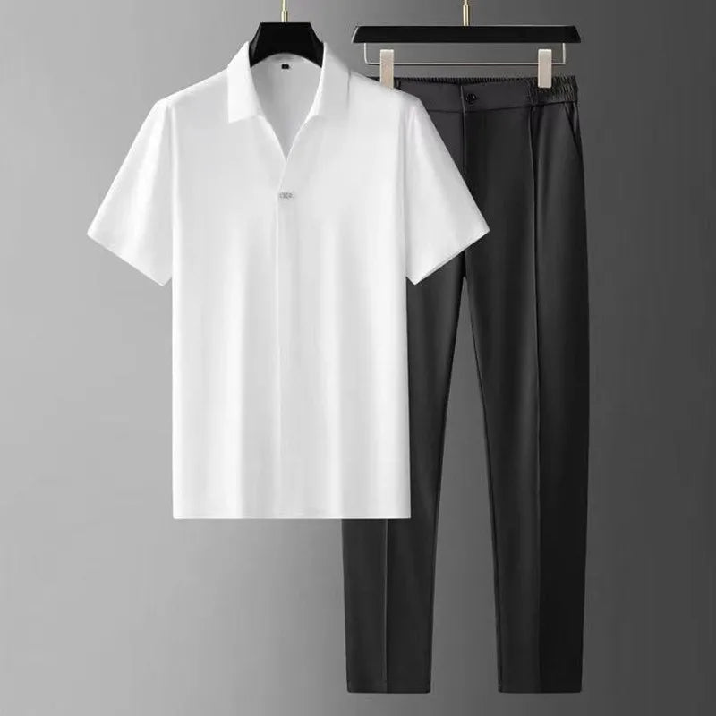 Edison | Men’s Luxe Polo & Tailored Pant Set