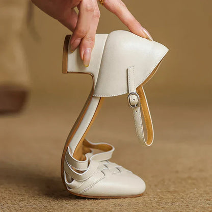 Avora | Women’s Leather Block Heel Sandals