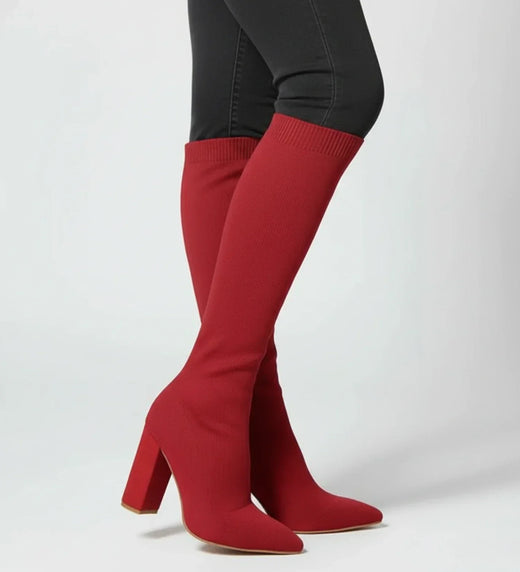 Selviera | Women’s Knee High Block Heel Boots