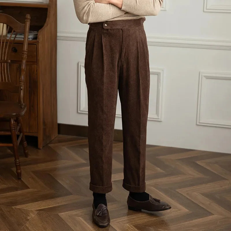 Norman | Men’s High-Waisted Corduroy Trousers