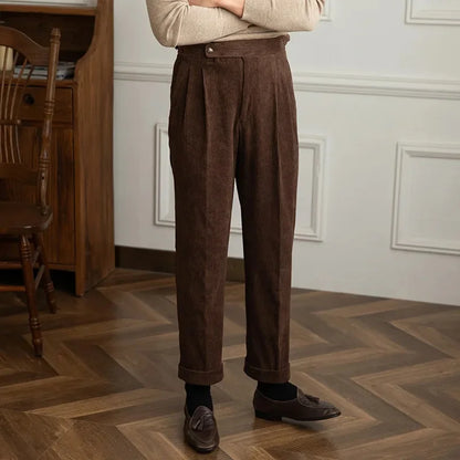 Norman | Men’s High-Waisted Corduroy Trousers