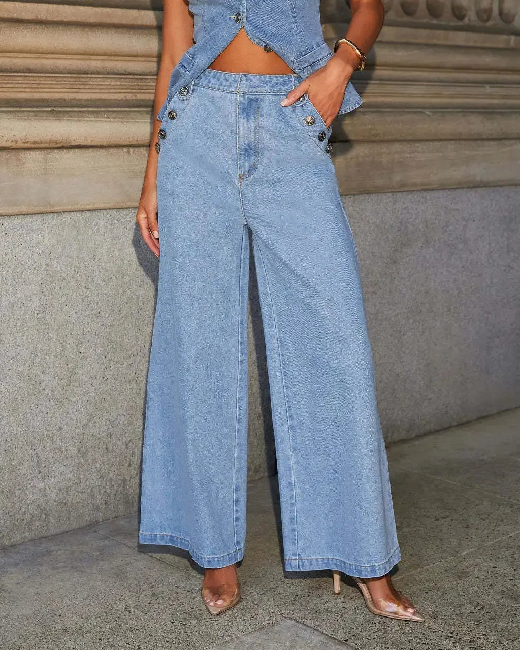 Jadiel | Women’s Sleeveless Denim Co-Ord Set