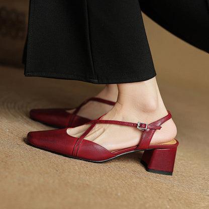 Gili | Women’s Leather Block Heel Sandals