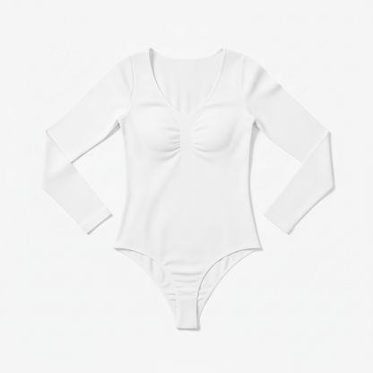 Seamless Long Sleeve Bodysuit Thong | Shapewear Bodysuit