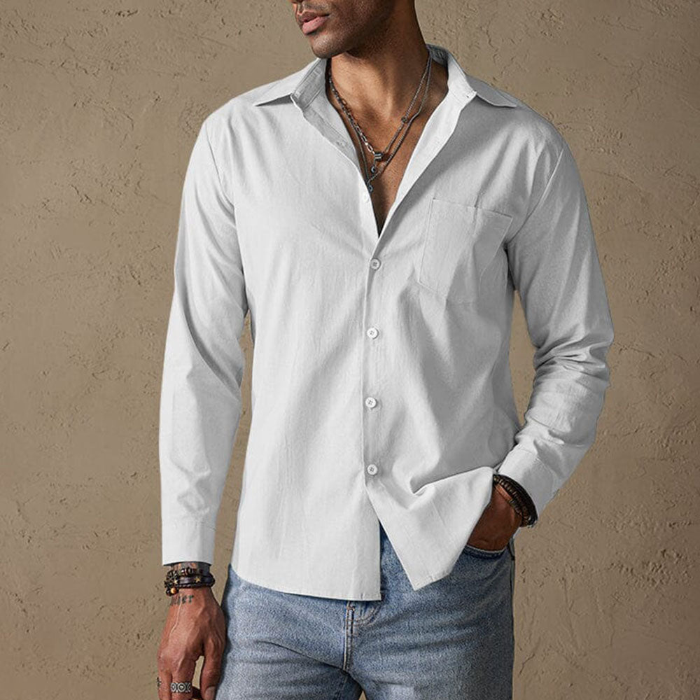 Sierro | Men’s Casual Linen Shirt