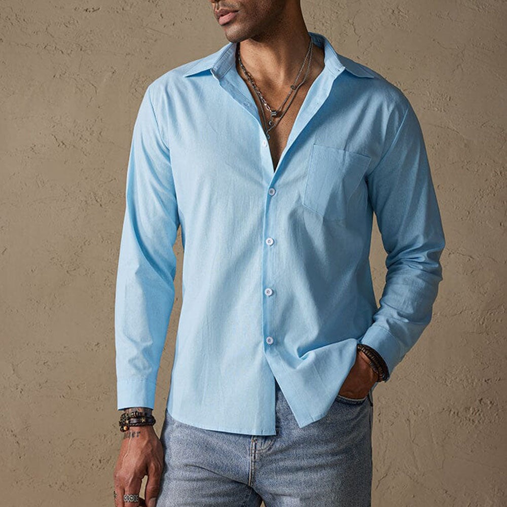 Sierro | Men’s Casual Linen Shirt