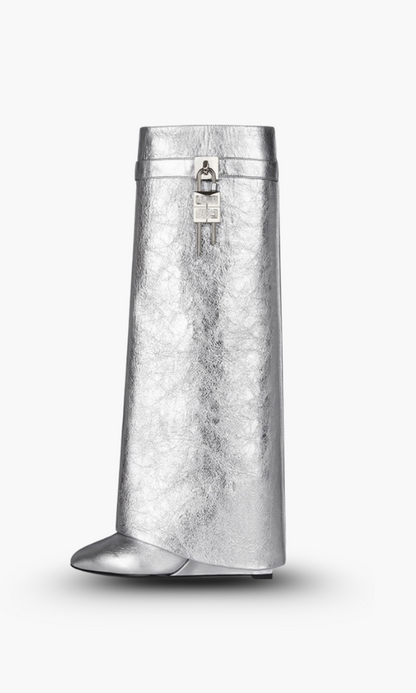 Marley | Women’s Sculptural Knee High Wedge Boots