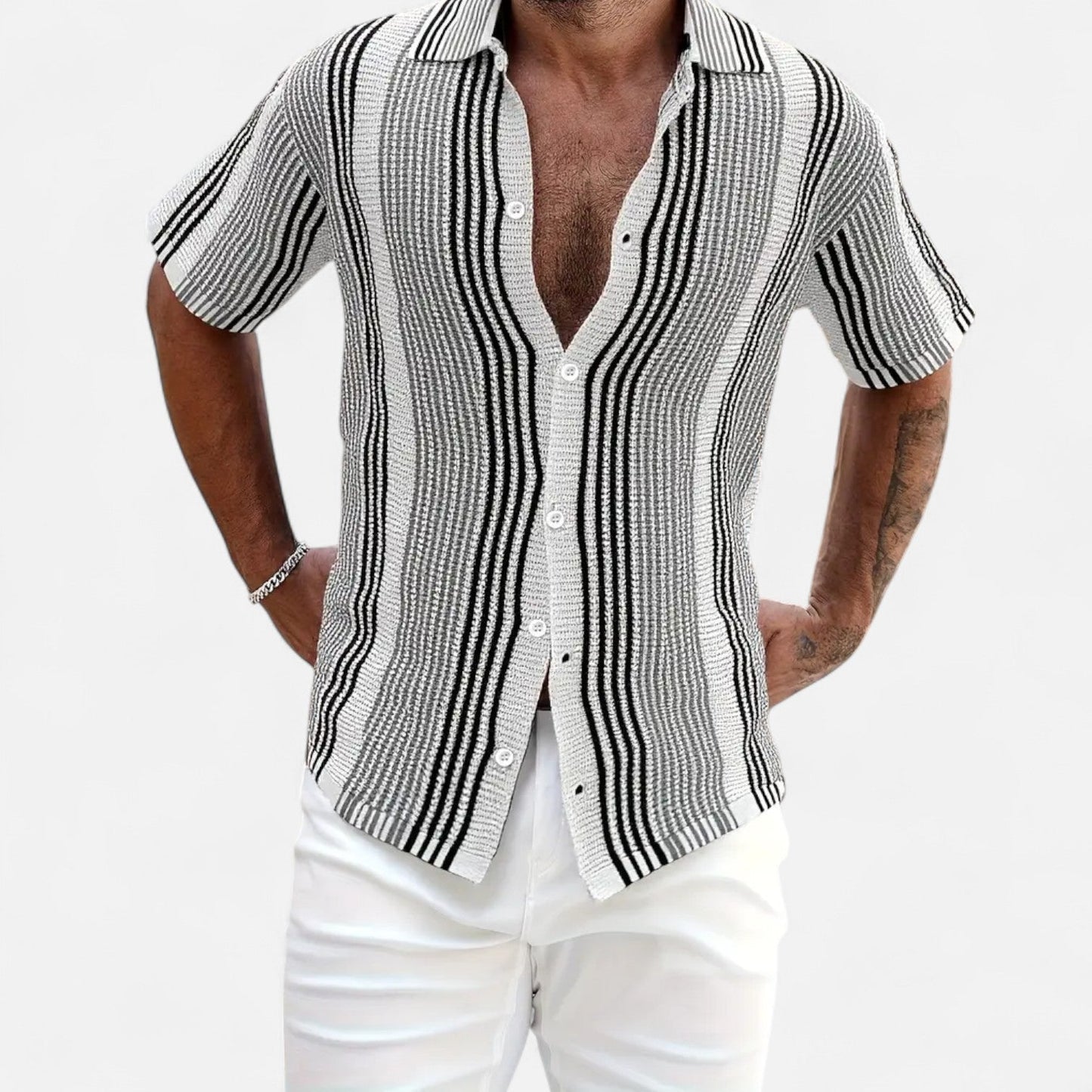 Simeon | Men’s Lightweight Breathable Button-Up Shirt