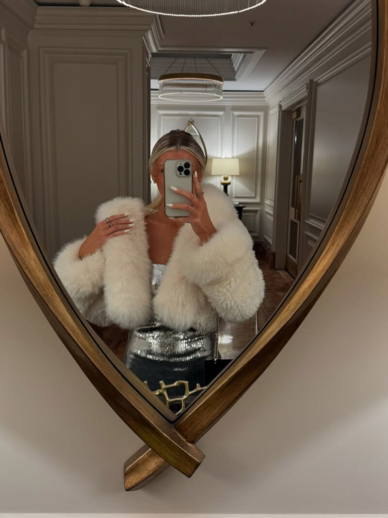 Aloura | Women’s Oversized Faux Fur Hooded Jacket
