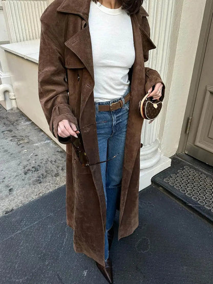 Jensen | Women’s Long Double Breasted Trench Coat