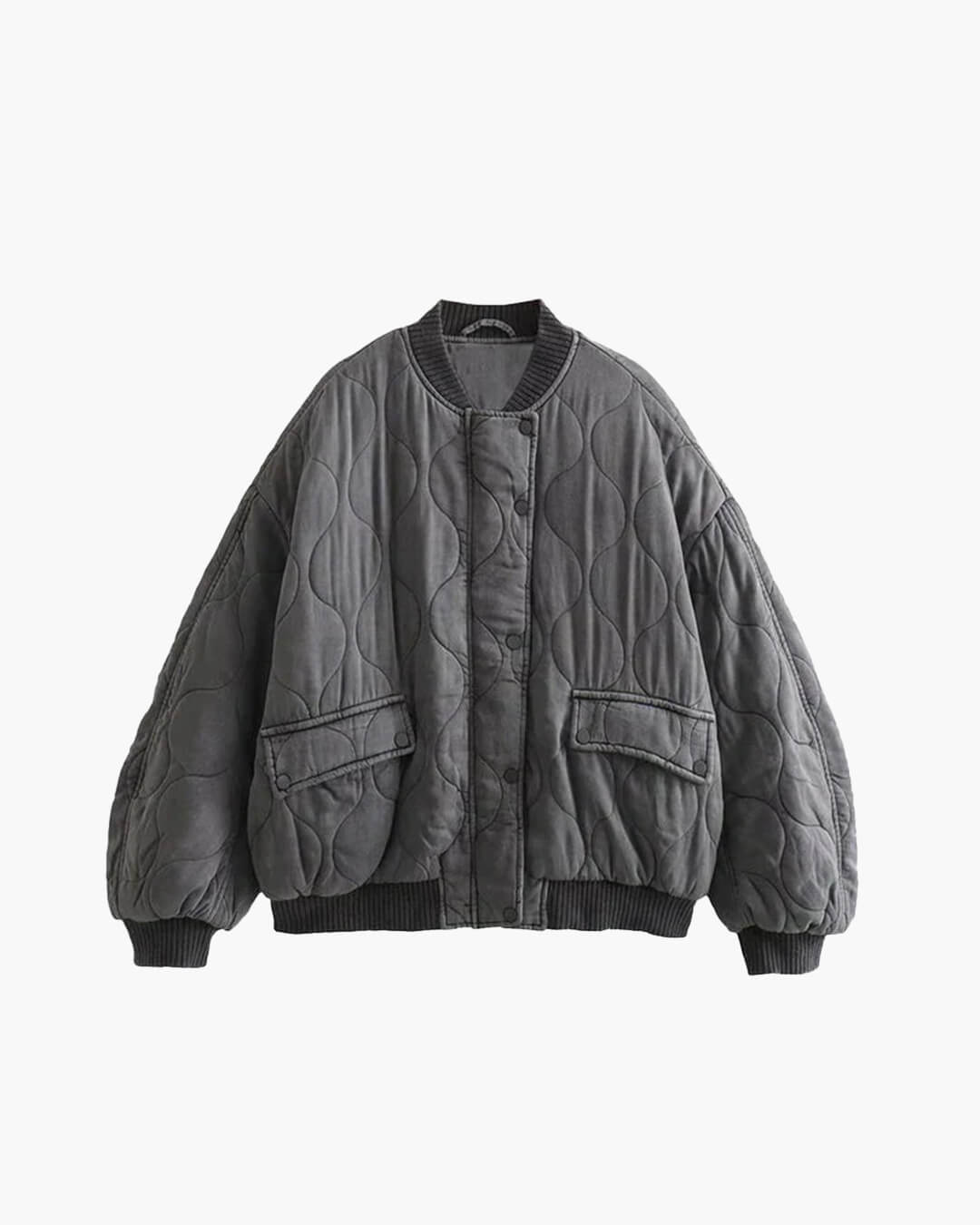 Hillarie | Women’s Oversized Quilted Bomber Jacket