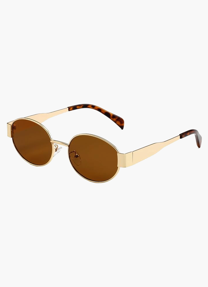 Soera | Women’s Retro Oval Metal Sunglasses