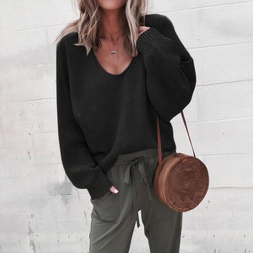 Stacey | Women’s Knit V-Neck Sweater