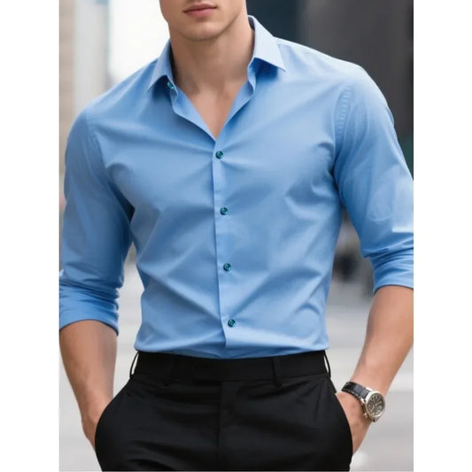 Tedd | Men’s Slim Fit White Button-Down Shirt