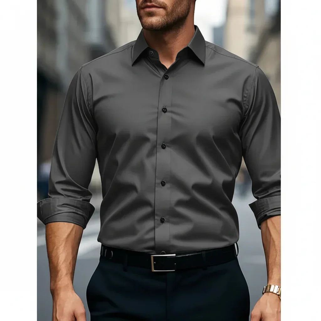 Tedd | Men’s Slim Fit White Button-Down Shirt
