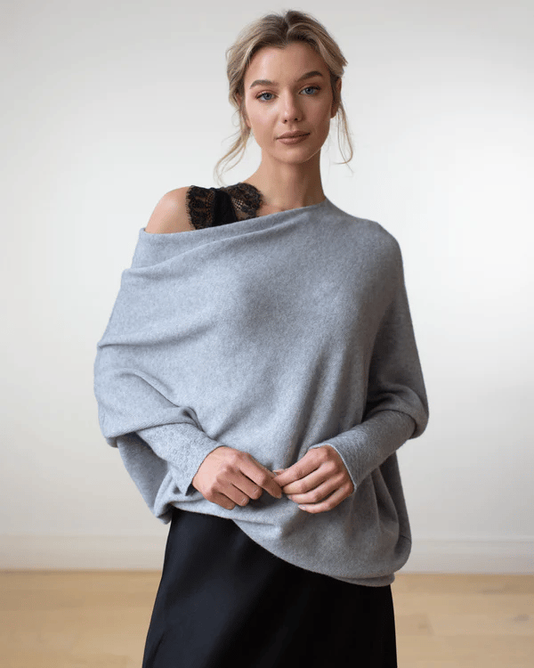 Trania | Off Shoulder Loose Fit Sweater for Women