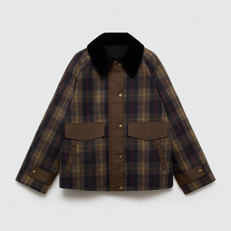 Tron | Men’s Warm Brushed Winter Jacket with Faux Fur Collar