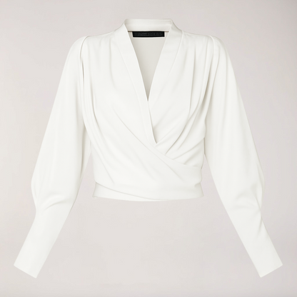 Velisse | Women’s Satin Puff Sleeve Blouse