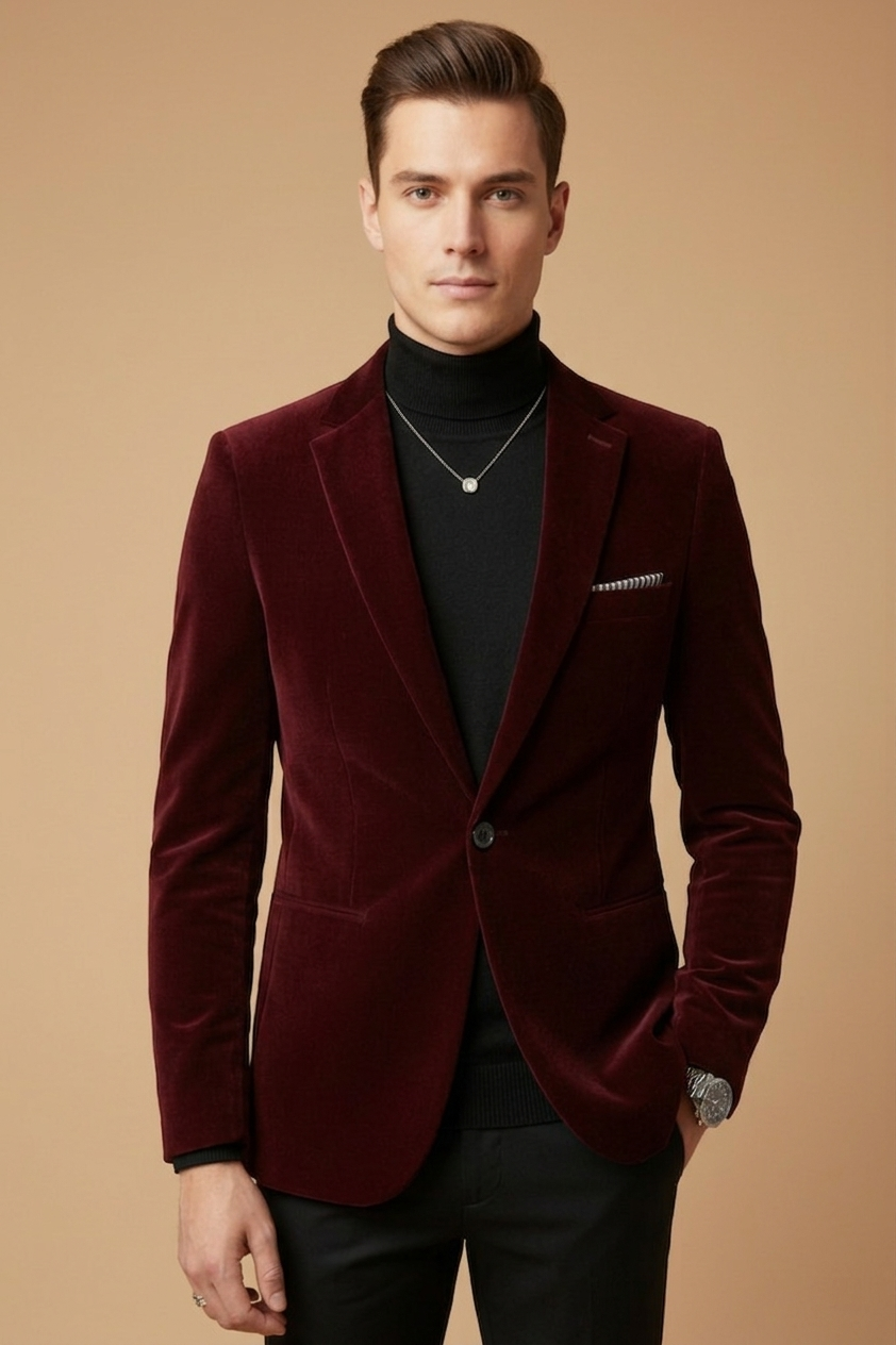 Velmori | Men’s Slim Tailored Velvet Blazer